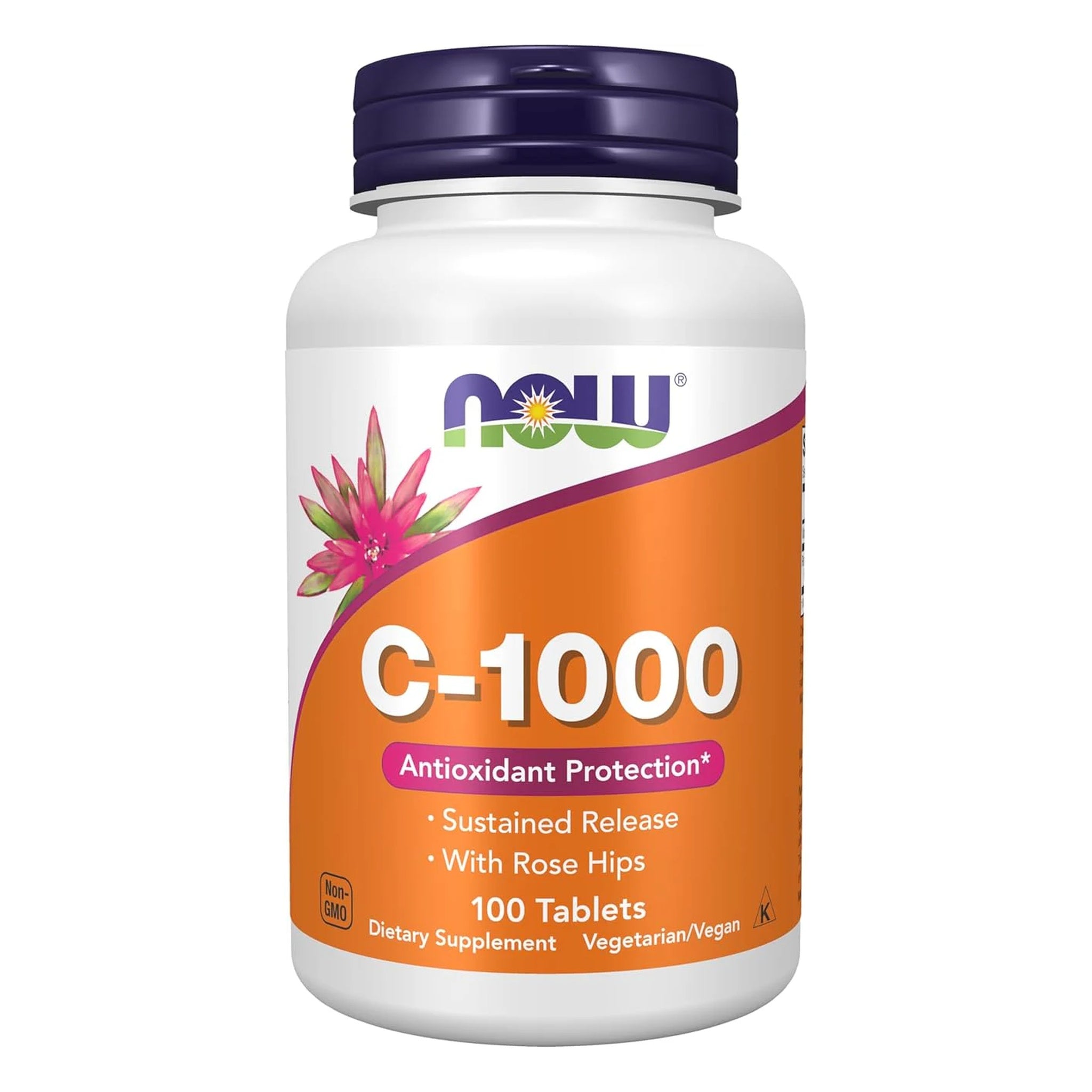 Vitamin C-1,000 with Rose Hips, Sustained Release, Antioxidant Protection*, 100 Tablets